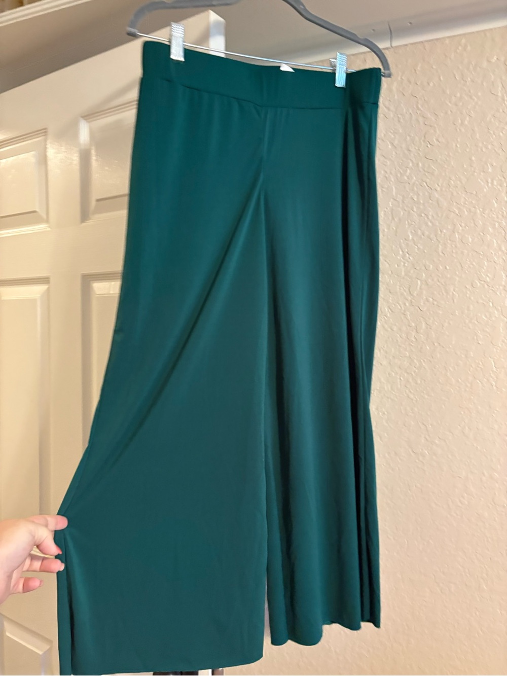 Dance crop pants - Women's Wide-Leg Palazzo Pants - Dark Green